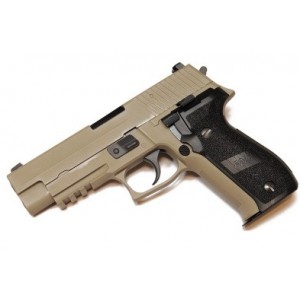 СТРАЙКБОЛЬНЫЙ ПИСТОЛЕТ WE SIG SAUER P-226 MK25, TAN, металл, рельса, WE-F003-TAN